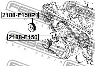 Обводной ролик FEBEST 2188-F150P1 Обводной ролик FEBEST 2188-F150P1