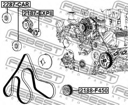 Обводной ролик FEBEST 2188-F450 Обводной ролик FEBEST 2188-F450