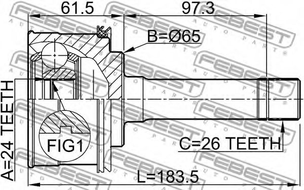 ШРУС FEBEST 2210-SP ШРУС FEBEST 2210-SP
