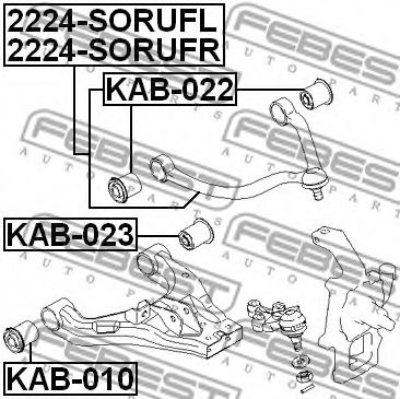 Рычаг подвески FEBEST 2224-SORUFL Рычаг подвески FEBEST 2224-SORUFL