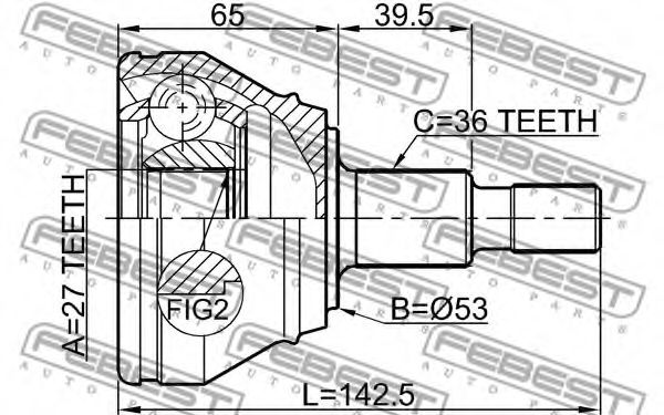 ШРУС FEBEST 2310-033 ШРУС FEBEST 2310-033