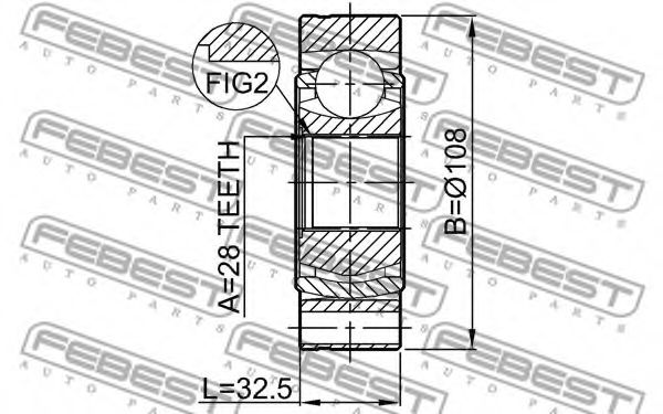 ШРУС FEBEST 2311-B6 ШРУС FEBEST 2311-B6