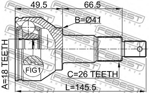 ШРУС FEBEST 3110-800 ШРУС FEBEST 3110-800