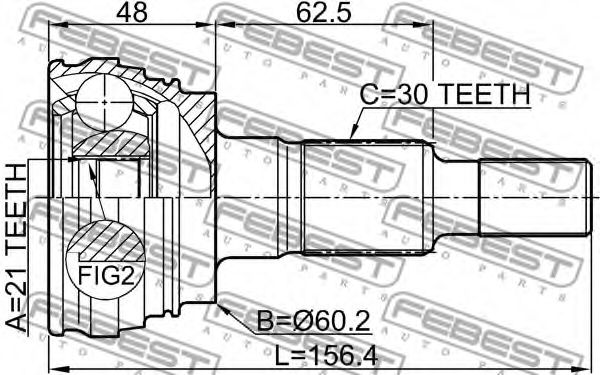 ШРУС FEBEST 3410-PANR ШРУС FEBEST 3410-PANR