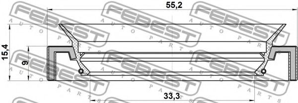Уплотнительное кольцо вала, приводной вал FEBEST 95HAY-35550915C Уплотнительное кольцо вала, приводной вал FEBEST 95HAY-35550915C