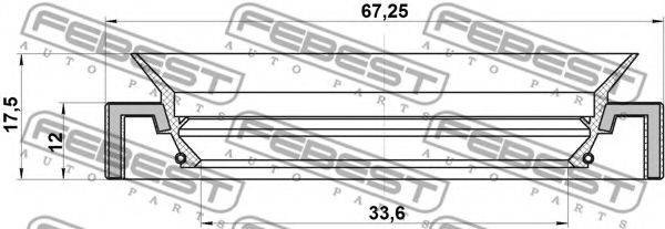 Уплотнительное кольцо вала, приводной вал FEBEST 95HAY-35671017R Уплотнительное кольцо вала, приводной вал FEBEST 95HAY-35671017R