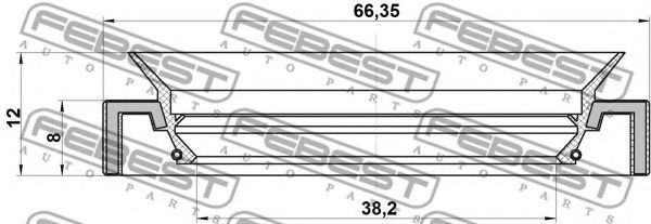Уплотнительное кольцо вала, приводной вал FEBEST 95HAY-40660812R Уплотнительное кольцо вала, приводной вал FEBEST 95HAY-40660812R