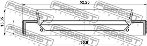 Уплотнительное кольцо вала, приводной вал FEBEST 95HBY-32521115X Уплотнительное кольцо вала, приводной вал FEBEST 95HBY-32521115X