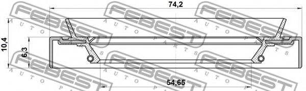 Уплотняющее кольцо, ступица колеса FEBEST 95HDS-56740610X Уплотняющее кольцо, ступица колеса FEBEST 95HDS-56740610X
