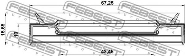 Уплотнительное кольцо вала, приводной вал FEBEST 95PES-44671016C Уплотнительное кольцо вала, приводной вал FEBEST 95PES-44671016C