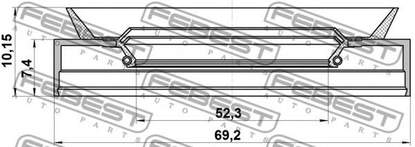 Уплотняющее кольцо, ступица колеса FEBEST 95TBS-54690710X Уплотняющее кольцо, ступица колеса FEBEST 95TBS-54690710X