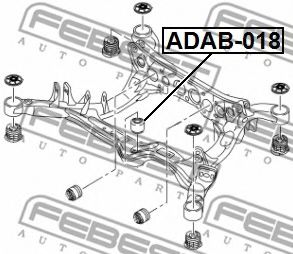 Сайлентблок задней балки FEBEST ADAB-018 Сайлентблок задней балки FEBEST ADAB-018