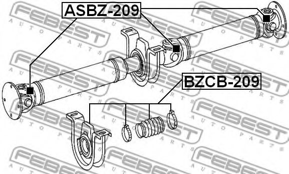 Муфта кардана FEBEST ASBZ-209 Муфта кардана FEBEST ASBZ-209