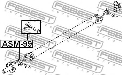 Муфта кардана FEBEST ASM-99 Муфта кардана FEBEST ASM-99