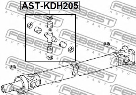 Муфта кардана FEBEST AST-KDH205 Муфта кардана FEBEST AST-KDH205