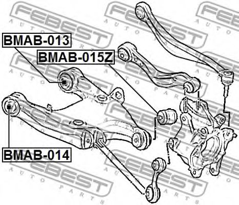 Сайлентблок рычага FEBEST BMAB-014 Сайлентблок рычага FEBEST BMAB-014