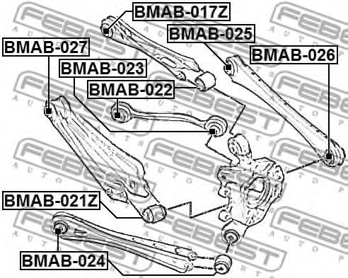 Сайлентблок рычага FEBEST BMAB-021Z Сайлентблок рычага FEBEST BMAB-021Z