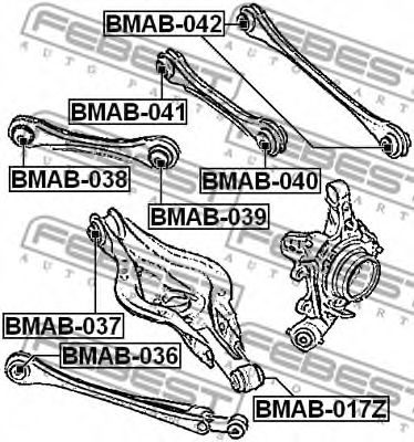 Сайлентблок рычага FEBEST BMAB-042 Сайлентблок рычага FEBEST BMAB-042