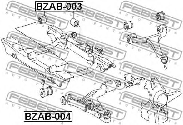 Сайлентблок рычага FEBEST BZAB-003 Сайлентблок рычага FEBEST BZAB-003