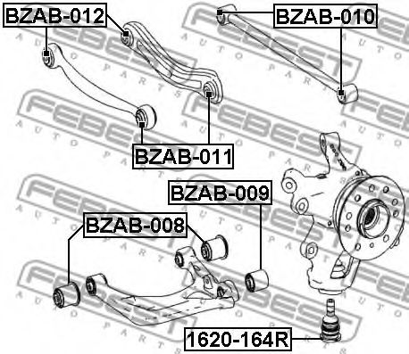 Сайлентблок рычага FEBEST BZAB-009 Сайлентблок рычага FEBEST BZAB-009