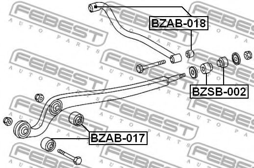 Сайлентблок рычага FEBEST BZAB-018 Сайлентблок рычага FEBEST BZAB-018