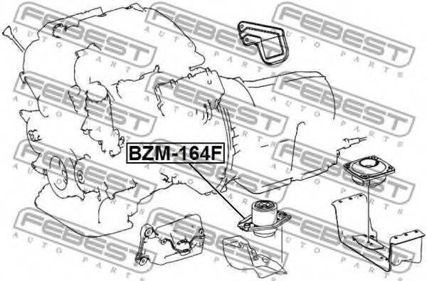 Подушка двигателя FEBEST BZM-164F Подушка двигателя FEBEST BZM-164F