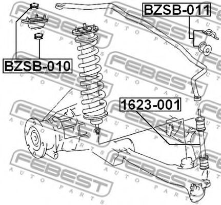Втулка стабилизатора FEBEST BZSB-011 Втулка стабилизатора FEBEST BZSB-011