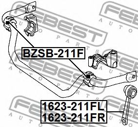 Втулка стабилизатора FEBEST BZSB-211F Втулка стабилизатора FEBEST BZSB-211F