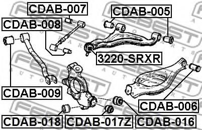 Сайлентблок рычага FEBEST CDAB-005 Сайлентблок рычага FEBEST CDAB-005
