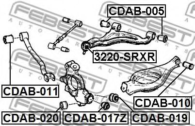 Сайлентблок рычага FEBEST CDAB-011 Сайлентблок рычага FEBEST CDAB-011