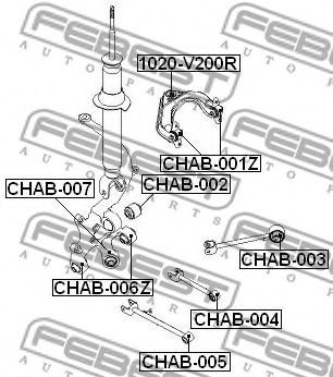 Сайлентблок рычага FEBEST CHAB-003 Сайлентблок рычага FEBEST CHAB-003
