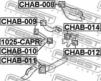 Сайлентблок рычага FEBEST CHAB-008 Сайлентблок рычага FEBEST CHAB-008