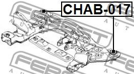 Сайлентблок задней балки FEBEST CHAB-017 Сайлентблок задней балки FEBEST CHAB-017