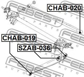 Сайлентблок рычага FEBEST CHAB-020 Сайлентблок рычага FEBEST CHAB-020