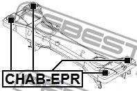 Сайлентблок задней балки FEBEST CHAB-EPR Сайлентблок задней балки FEBEST CHAB-EPR