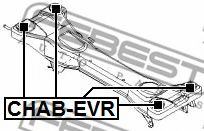 Сайлентблок задней балки FEBEST CHAB-EVR Сайлентблок задней балки FEBEST CHAB-EVR