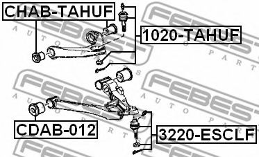 Сайлентблок рычага FEBEST CHAB-TAHUF Сайлентблок рычага FEBEST CHAB-TAHUF