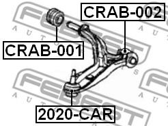 Сайлентблок рычага FEBEST CRAB-001 Сайлентблок рычага FEBEST CRAB-001