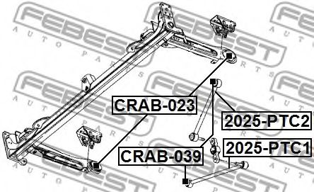 Сайлентблок задней балки FEBEST CRAB-023 Сайлентблок задней балки FEBEST CRAB-023