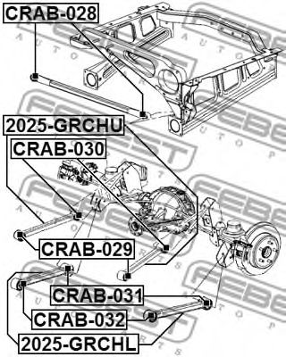 Сайлентблок рычага FEBEST CRAB-032 Сайлентблок рычага FEBEST CRAB-032