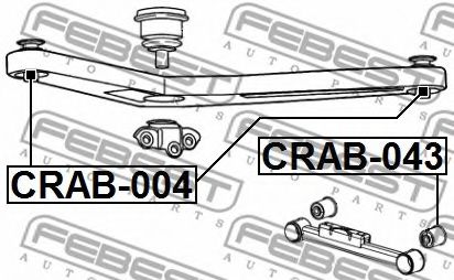 Сайлентблок рычага FEBEST CRAB-043 Сайлентблок рычага FEBEST CRAB-043