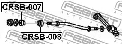 Сайлентблок рычага FEBEST CRSB-008 Сайлентблок рычага FEBEST CRSB-008