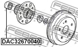 Подшипник ступицы FEBEST DAC32670040 Подшипник ступицы FEBEST DAC32670040