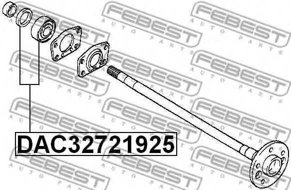 Подшипник, приводной вал FEBEST DAC32721925 Подшипник, приводной вал FEBEST DAC32721925