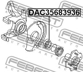 Подшипник ступицы FEBEST DAC35683936 Подшипник ступицы FEBEST DAC35683936