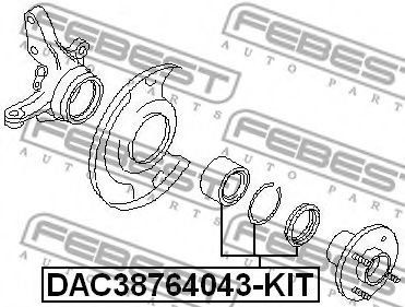 Подшипник ступицы FEBEST DAC38764043-KIT Подшипник ступицы FEBEST DAC38764043-KIT