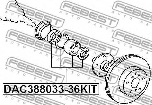 Подшипник ступицы FEBEST DAC388033-36KIT Подшипник ступицы FEBEST DAC388033-36KIT