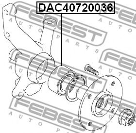 Подшипник ступицы FEBEST DAC40720036 Подшипник ступицы FEBEST DAC40720036