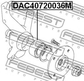 Подшипник ступицы FEBEST DAC40720036M Подшипник ступицы FEBEST DAC40720036M