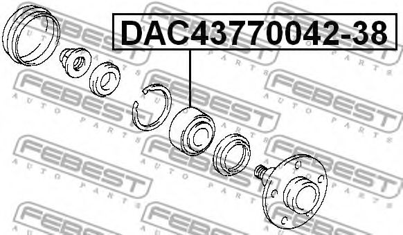 Подшипник ступицы FEBEST DAC43770042-38 Подшипник ступицы FEBEST DAC43770042-38